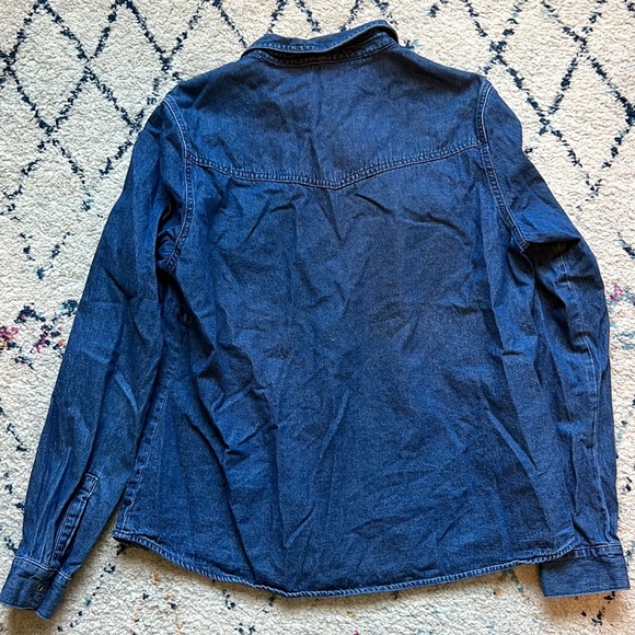 Long tall sally star studded blue jean button up - Picture 4 of 4